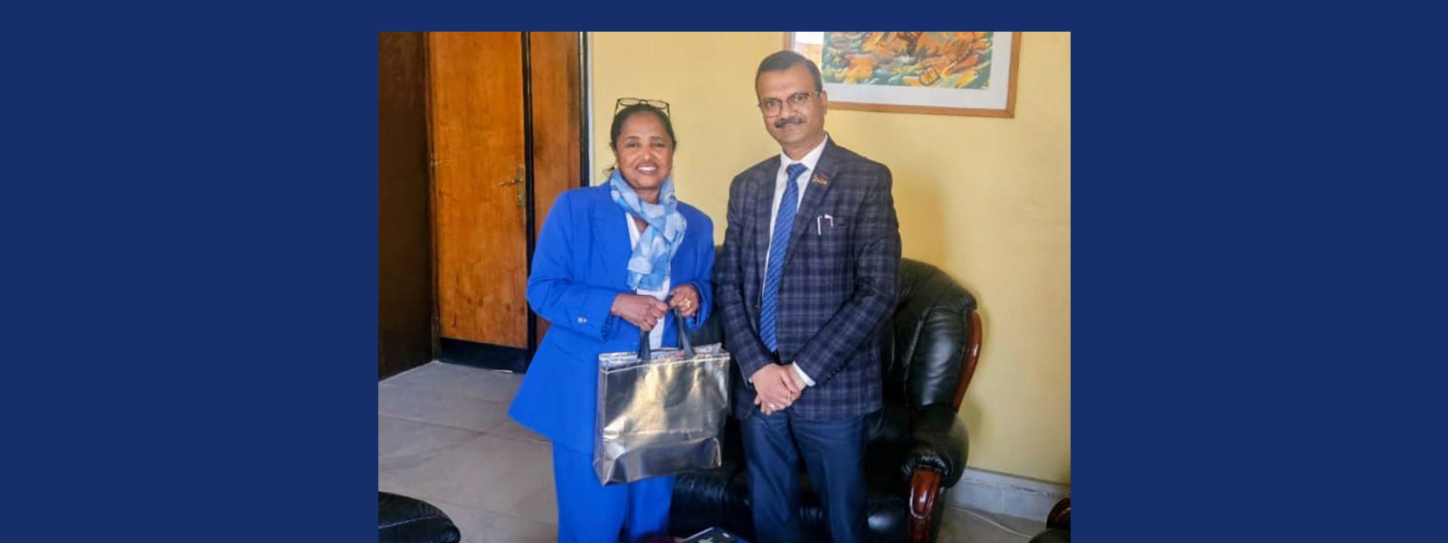 Ambassador Raj Kamal calls on Eritrea's Minister of Education, H.E. Dr. Halima Mohammed