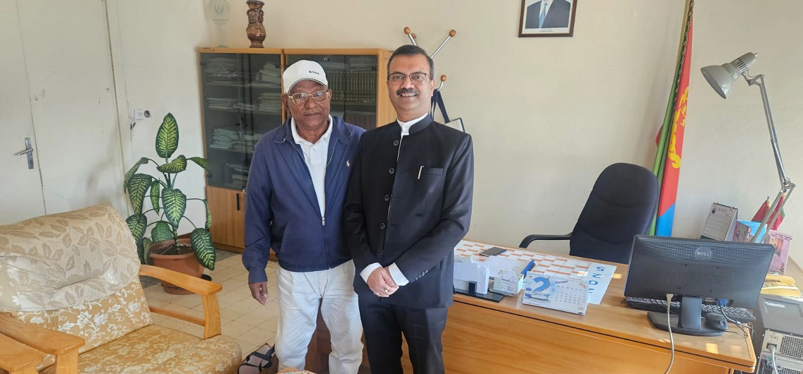 Ambassador Raj Kamal calls on Eritrea's Minister of Trade and Industry, H.E. Mr. Nesredin Bekit